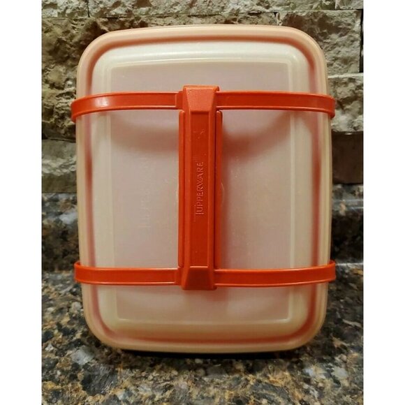 Tupperware #1254 Pack N Carry Lunch Box Carrier with Lid & Handle - Picture 8 of 9